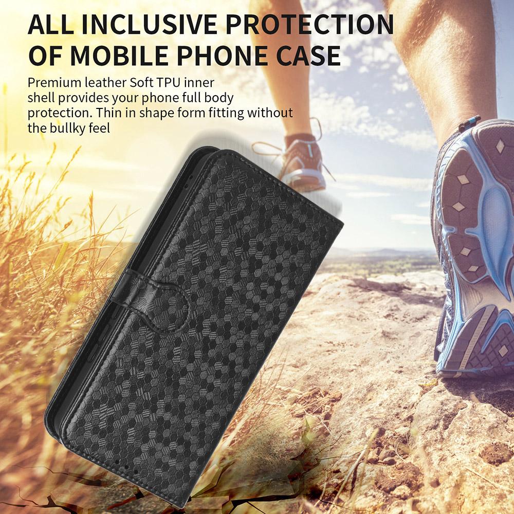 For ZTE Nubia V60 Design Wallet Case Dot Pattern Imprint PU Leather Phone Cover
