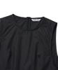 Cotton Bell Pleated Skirt Dress - Black