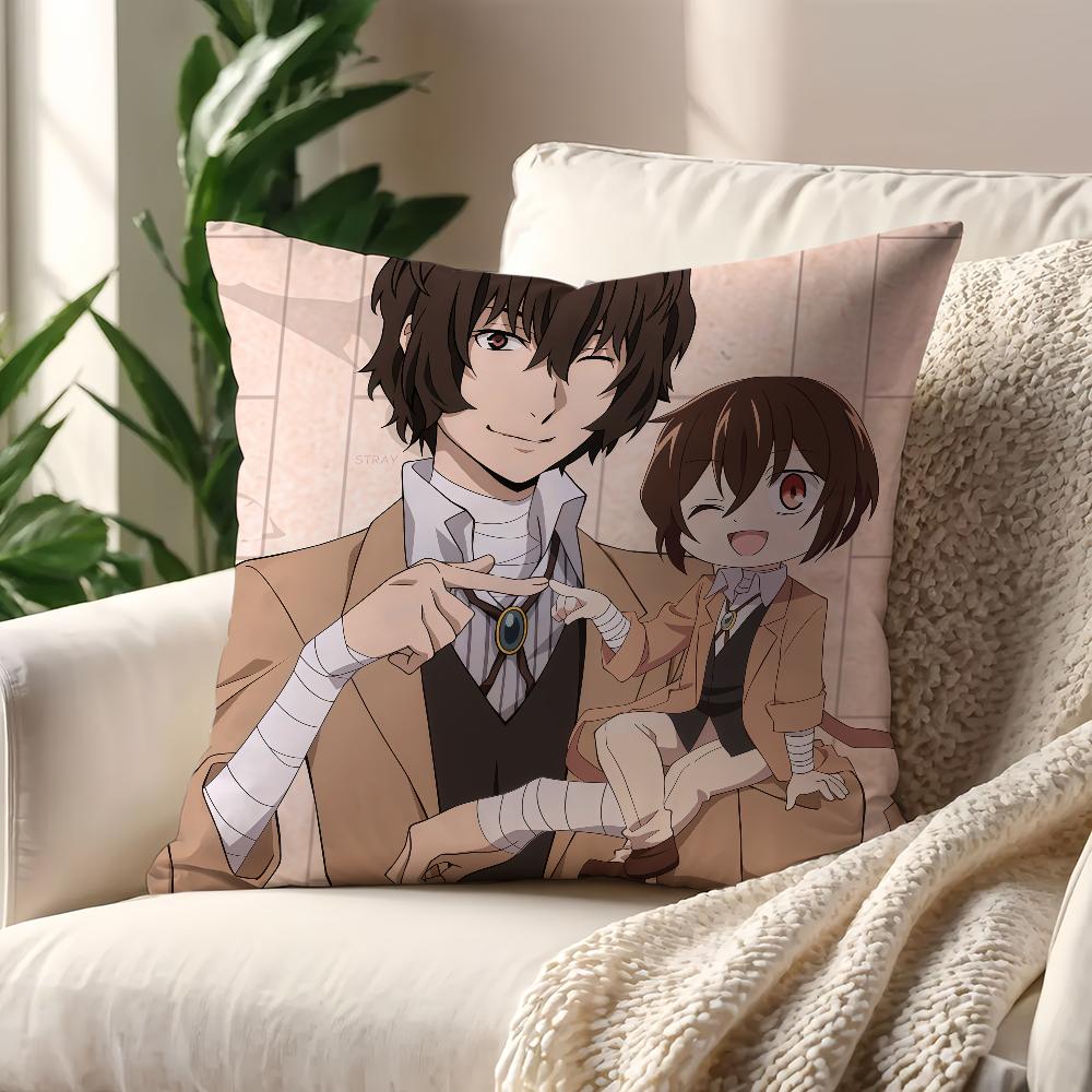 Adventure anime Bungo Stray Dogs cushion cover For Pillow Printing Sofa Decoration Home Car Room Coffee Office Nordic Simplicity