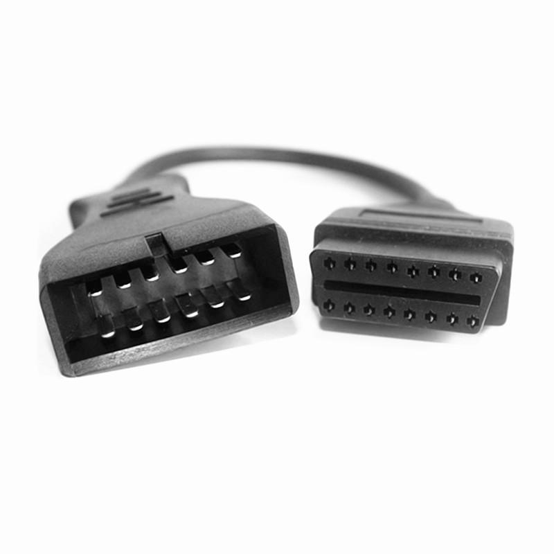 OBD2 Adapter for GM 12 pin Male Connector to OBD2 16 Pin Female Connector OBD Extension Diagnostic Cable for GM Vehicles
