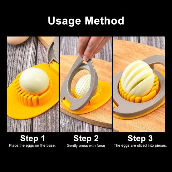 Egg Splitter Easy to Use Stainless Steel Wire Egg Cutter with ABS Body Egg Salad Maker Compact Size Kitchen Tool