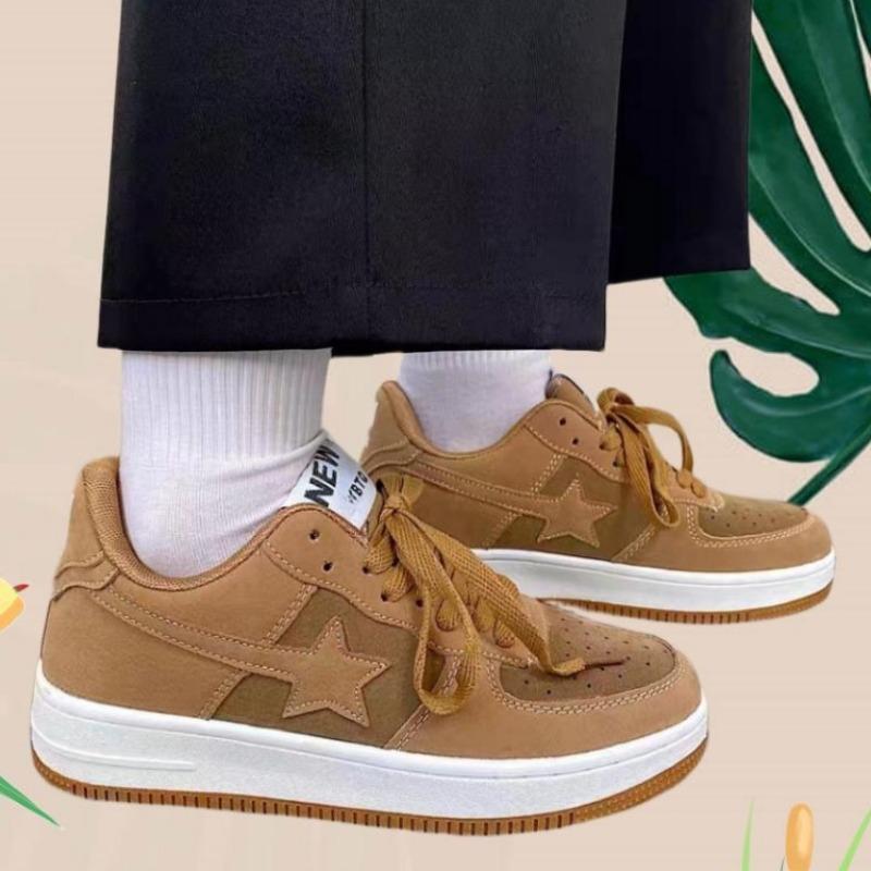 

Skateboard men s shoes solid color low-top versatile casual board shoes student trend sports shoes 35 жёлтый