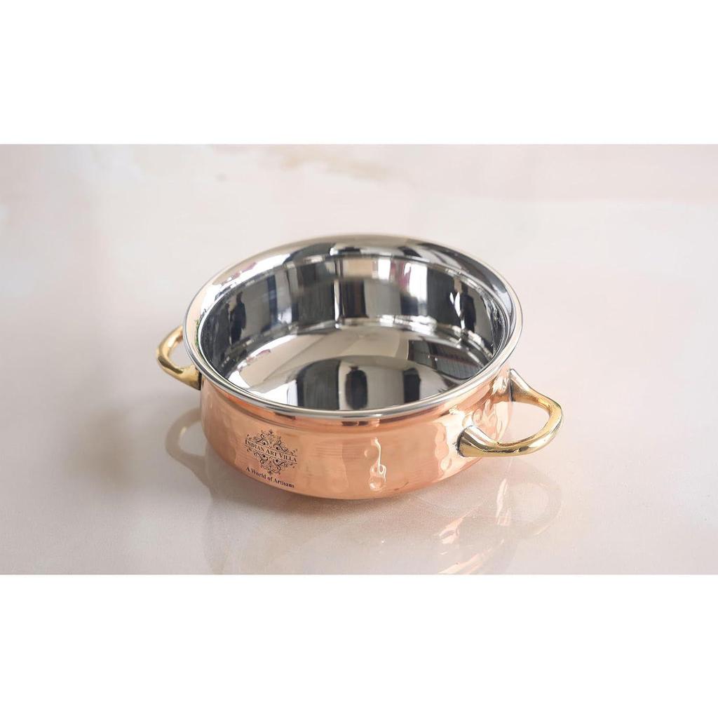 Steel Copper Serving Handi Bowl, Serveware & Dinnerware, 500 ML