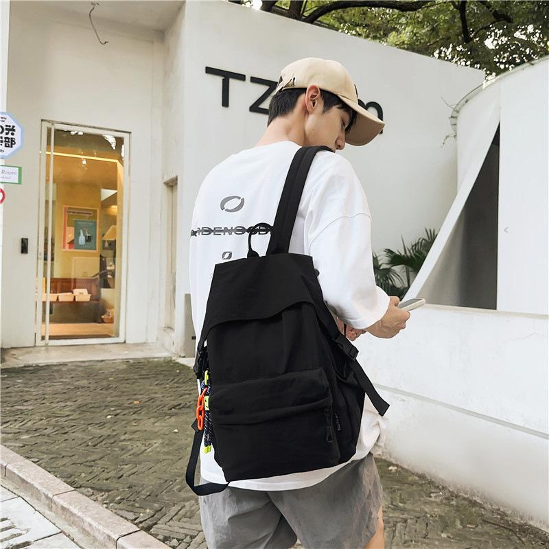 Schoolbag trendy brand pleated backpack women's 1011 new lightweight fashion schoolbag large capacity leisure travel backpack men