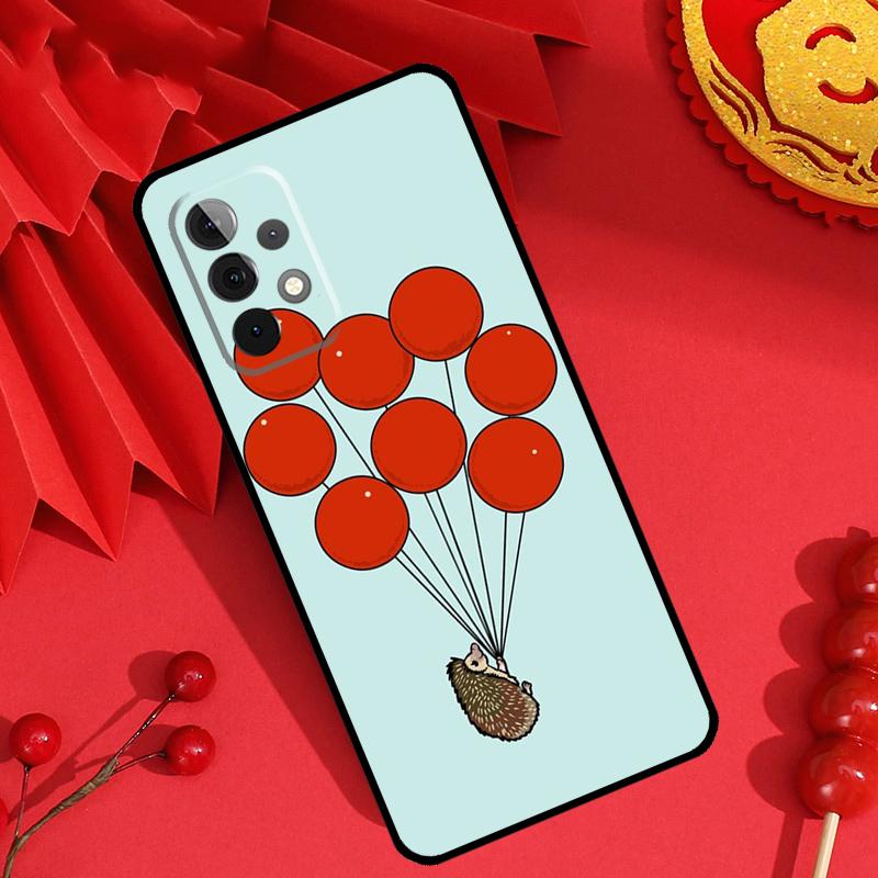 Kawaii Hedgehog Heart Cute Case For Samsung Galaxy M15 M55 M31 M13 M11 M12 M14 M06 M16 M36 M56 M53 M32 M52 M35 M34 M54