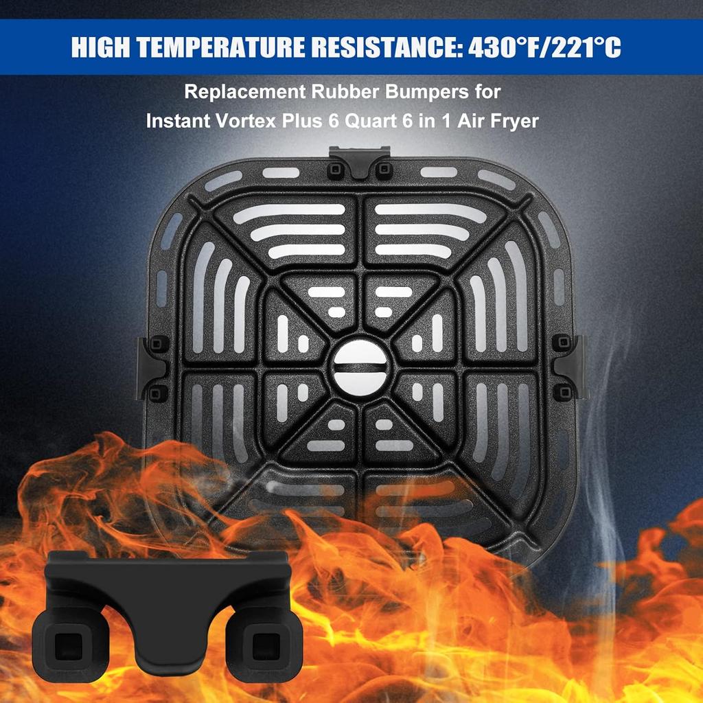 Air Fryer Rubber Bumpers, 4 Packs Replacement Parts for Tant Vortex Gourmia Cosori and Other Air Fryers, Air Fryer Accessories Silicone Protective