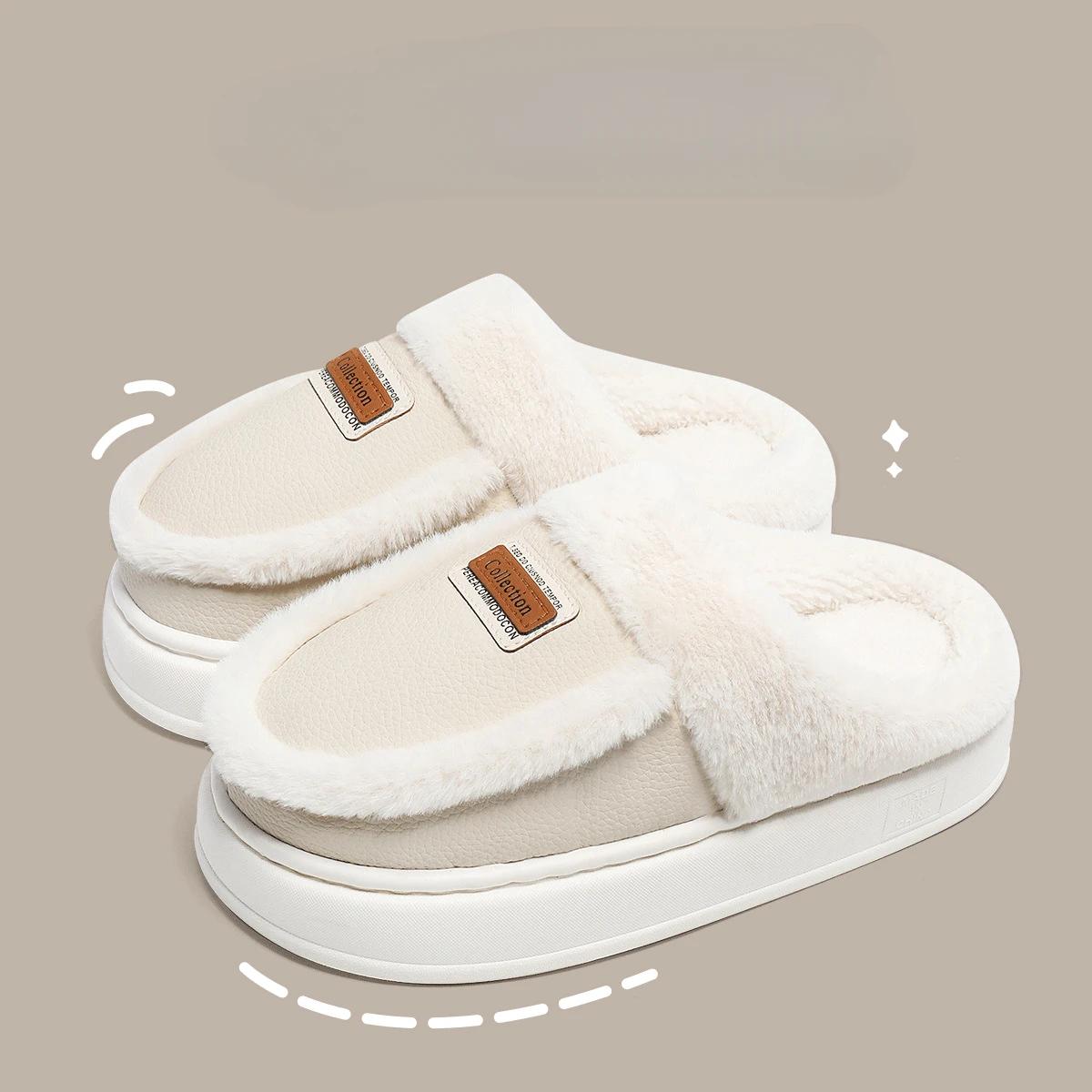 Женские тапочки из хлопка на толстой подошве — фото 7