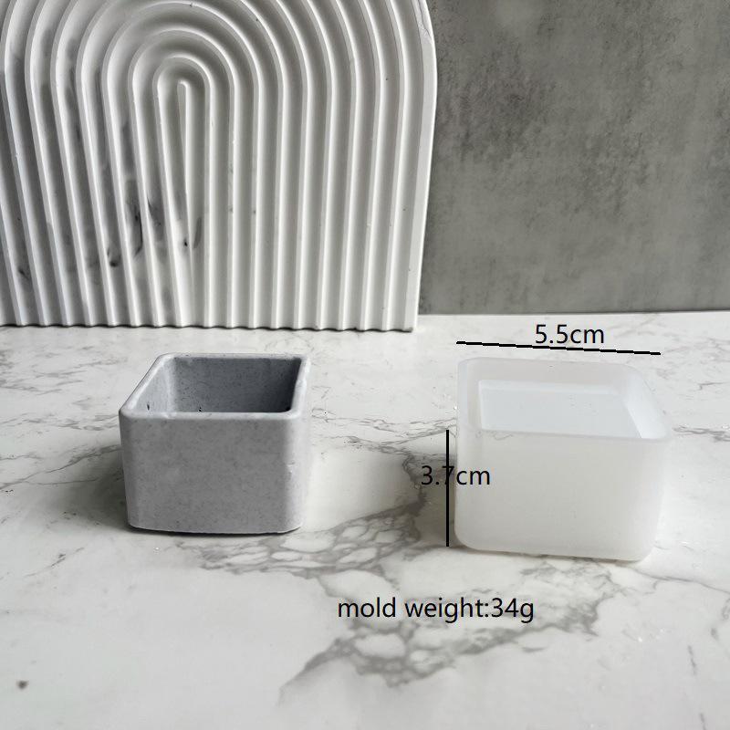 DIY Oválná silikonová forma na svíčku, cementová sádrová malá květinová nádoba, betonová vosková krabička, podnos na svíčku, vstřikovací forma, domácí dekorace, řemesla