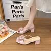 Women Sandals 2025 New Summer Flowers Dress Sandals Party Wedding Female Shoes Big Size Luxury Sandals Zapatos De Mujer