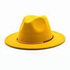 Top Hat Wool Felt Hat Men'S And Women'S Wool Hat Jazz Hat Flat Edge Sun Hat Tide