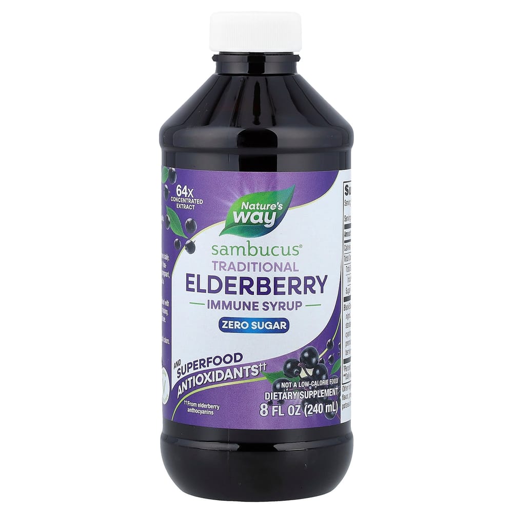 Nature's Way Sambucus Standardized Elderberry Sugar-Free 8 fl oz (240 ml)