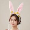 Tassel Mid-Autumn Festival Headband Flower Rabbit Ear Hair Ornament Cute Rabbit Hair Band  Ladies