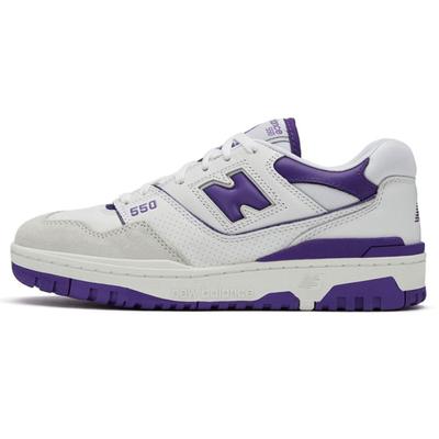 550 White Purple Unisex Sneakers Prism-Purple BB550WR1