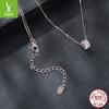 Bright Lucky Small Waist Moissanite Collarbone Chain, Shining High-End S925 Sterling Silver Necklace Jewelry