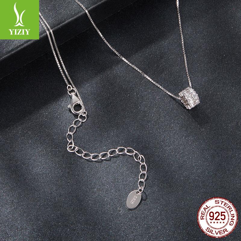 Bright Lucky Small Waist Moissanite Collarbone Chain, Shining High-End S925 Sterling Silver Necklace Jewelry