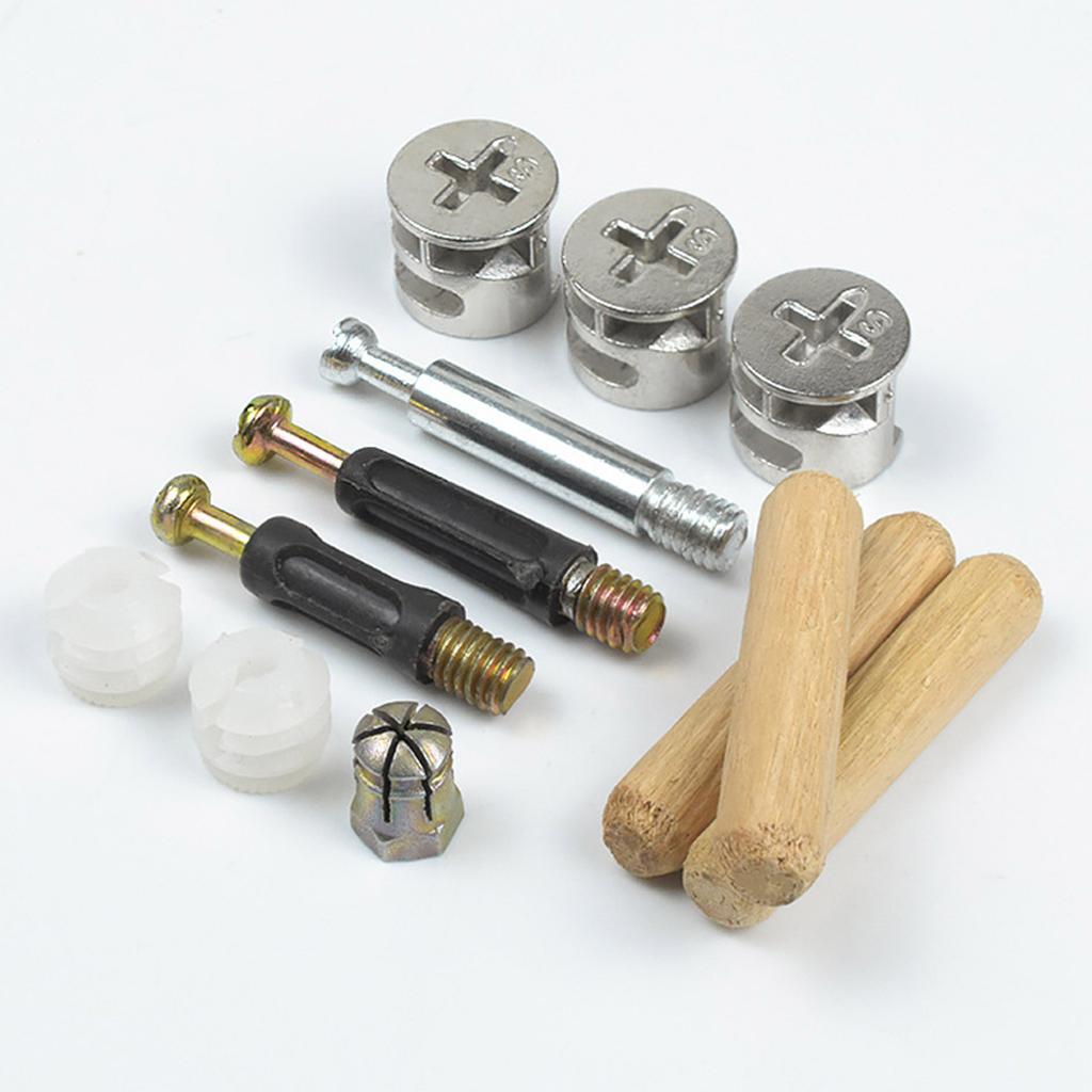 20Pcs Furniture Connector Wardrobe Eccentric Wheel Removal Fastener Connector for Panel Furniture Dressers Drawer