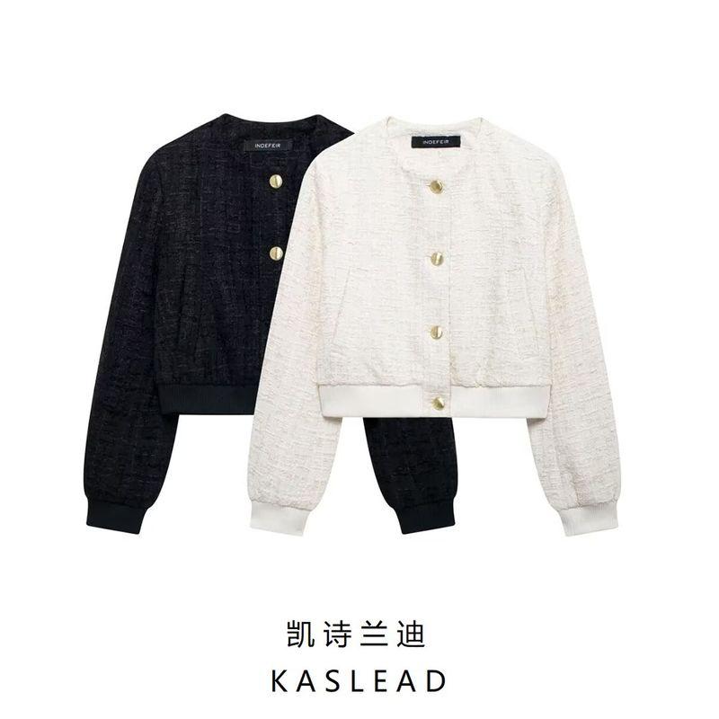 Kaslead New Arrival Women's Clothing Fashion Style Stylish Simple and Versatile Texture Pilot Jacket 3046329