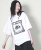 Deumakeu Oversized Square Print Short Sleeve T-Shirt White