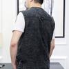 Spring Autumn Men Vest Multiple Pockets Solid Color Streetwear Plus Size Loose V Neck Sleeveless Outerwear Waistcoat for Fishing