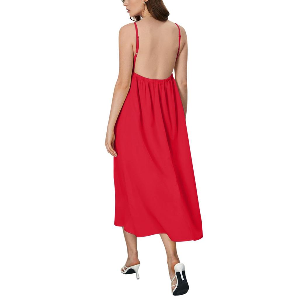 Damen Kurzarm Strandkleid Freizeitkleid