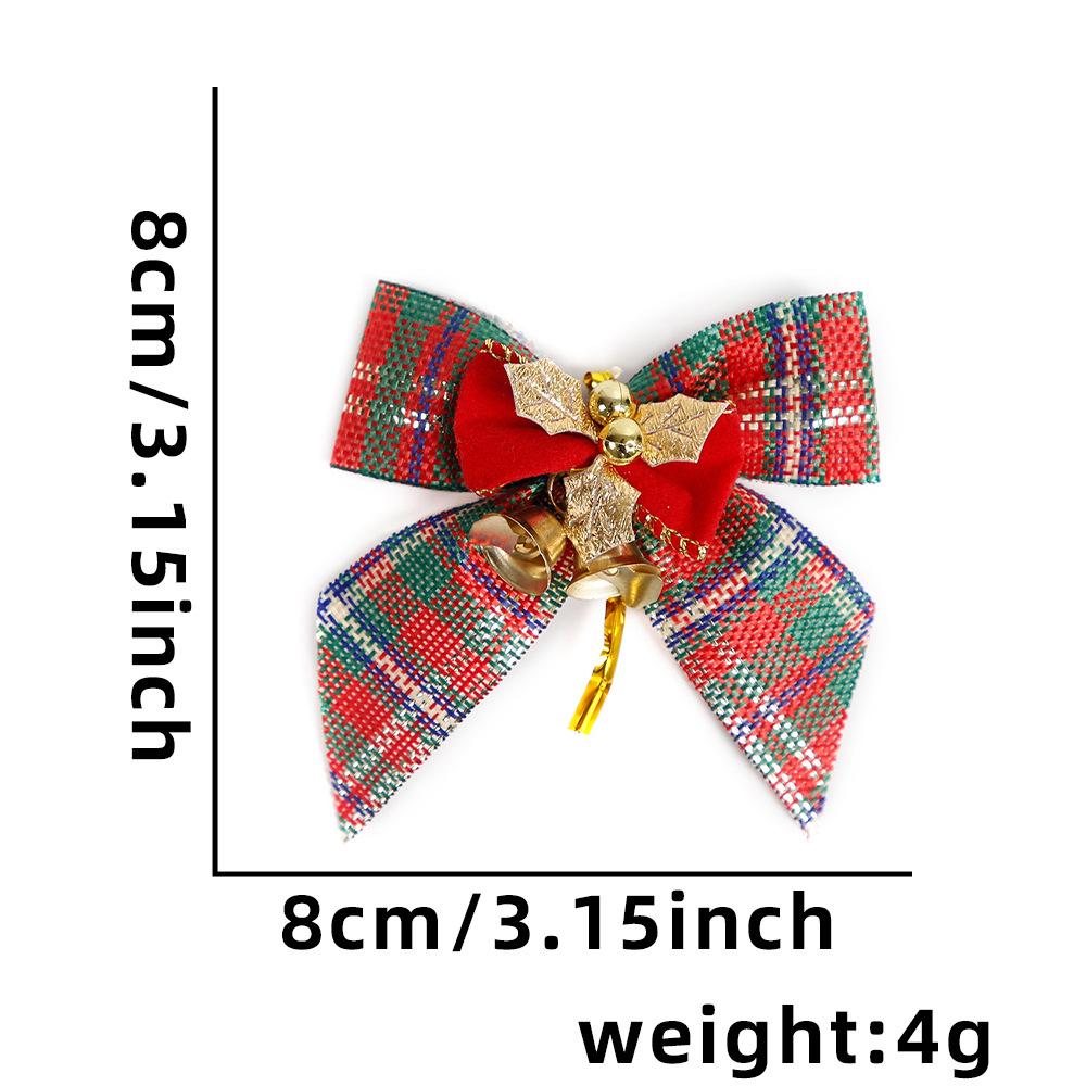 Mini Christmas Bow with Bells - Tree Ornament & Gift Box Decoration