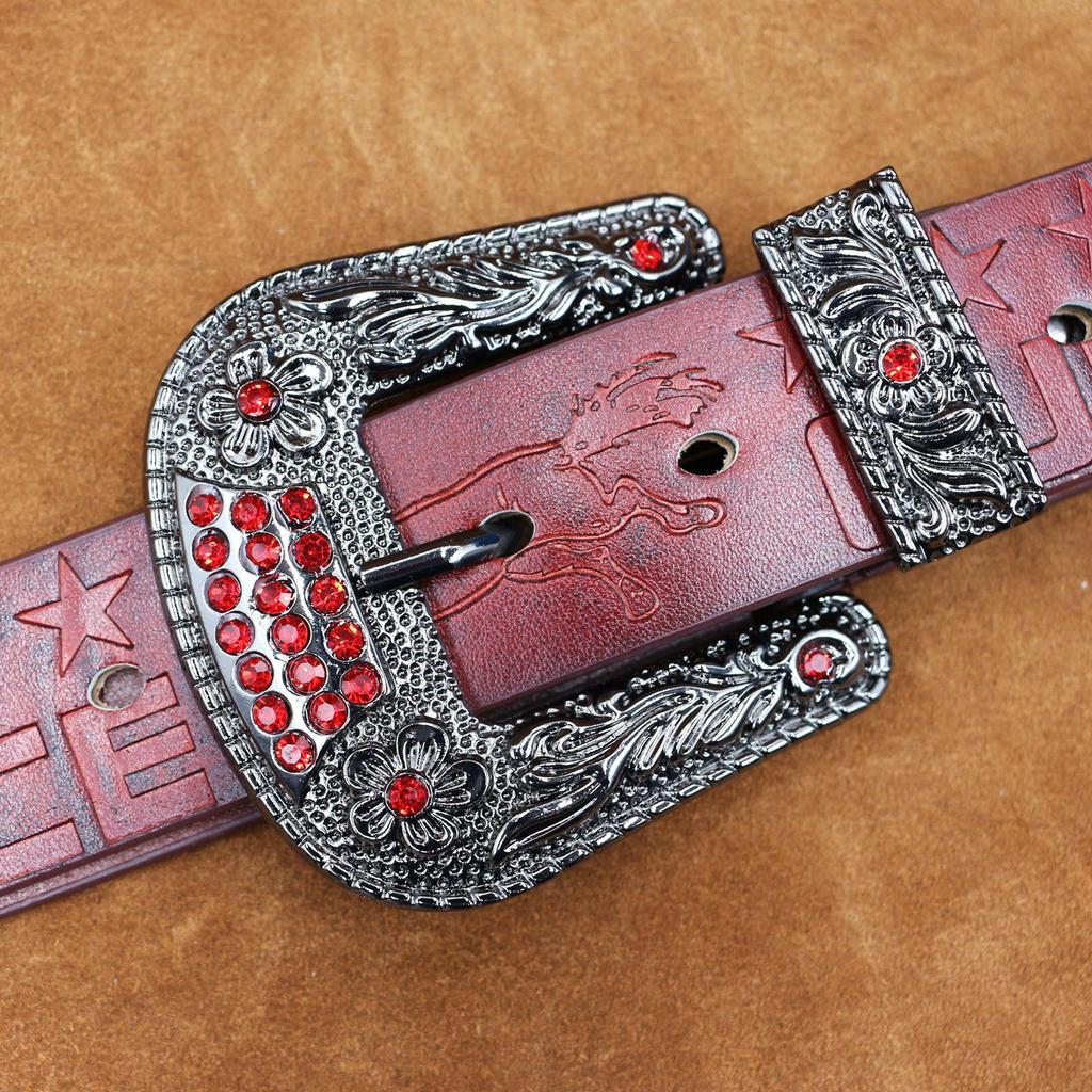 Men's Handmade Retro Leather Belt with Pin Buckle - Versatile for Jeans