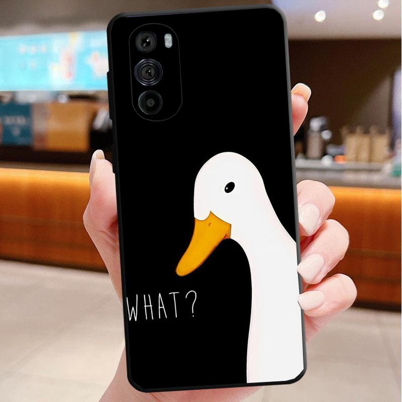 

Cartoon Cute Goose Duck Phone Case For Moto G Stylus 5G G Play G35 G45 G54 G24 G86 G04S E13 E14 E32 E32S Moto G Play 2024