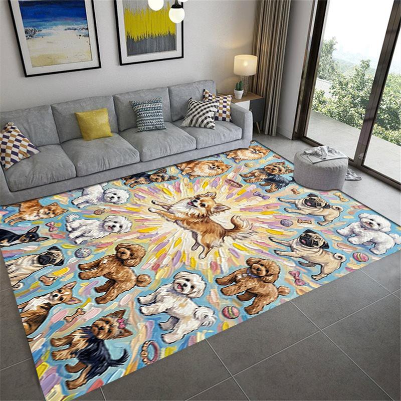 2025 New Cute puppy Carpet Rug for Living Room Bedroom Home Sofa Decoration,Kids play Non-slip Floor Mat