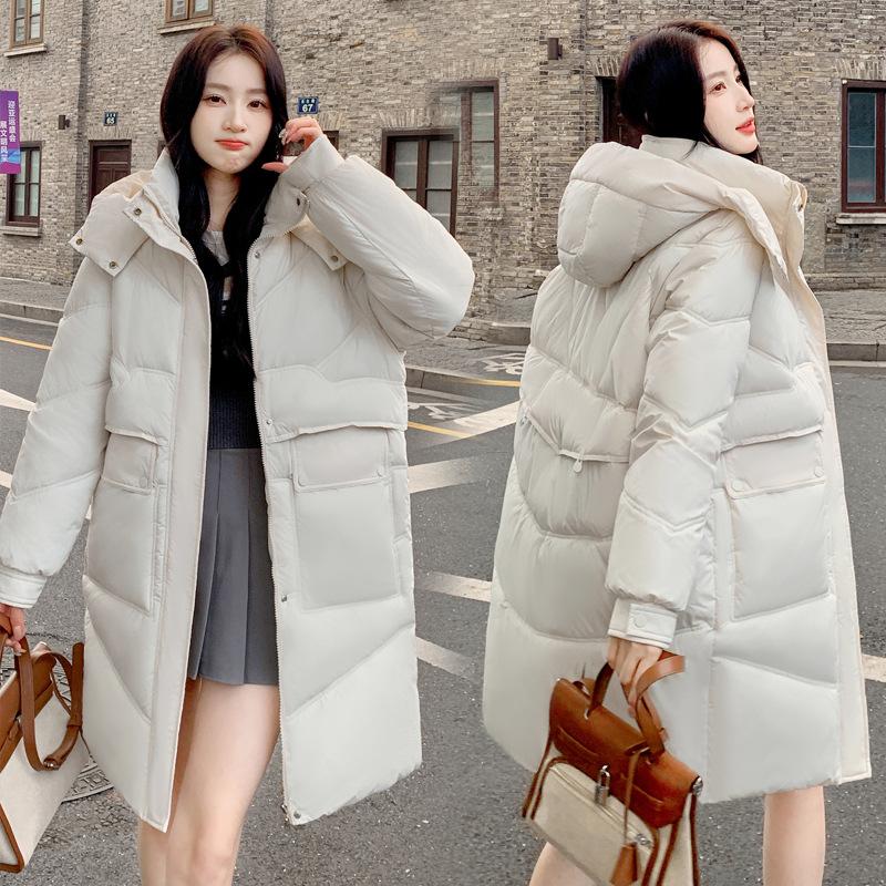 Down and Padded Jacket Women's 2025 New Korean Cotton Jacket Mid-length Padded Jacket Plus Size Loose Thickened Autumn and Winter Jacket