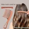 Ladies' Wide-Tooth Comb for Long Curly Hair - Large, Fluffy, Double-Row Comb for Post-Perma Care