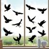 9pcs Double-sided Black Window Alert Bird Sticker Anti-Collision Glass Decal Door Window Protect Decor Silhouette Static Sticker