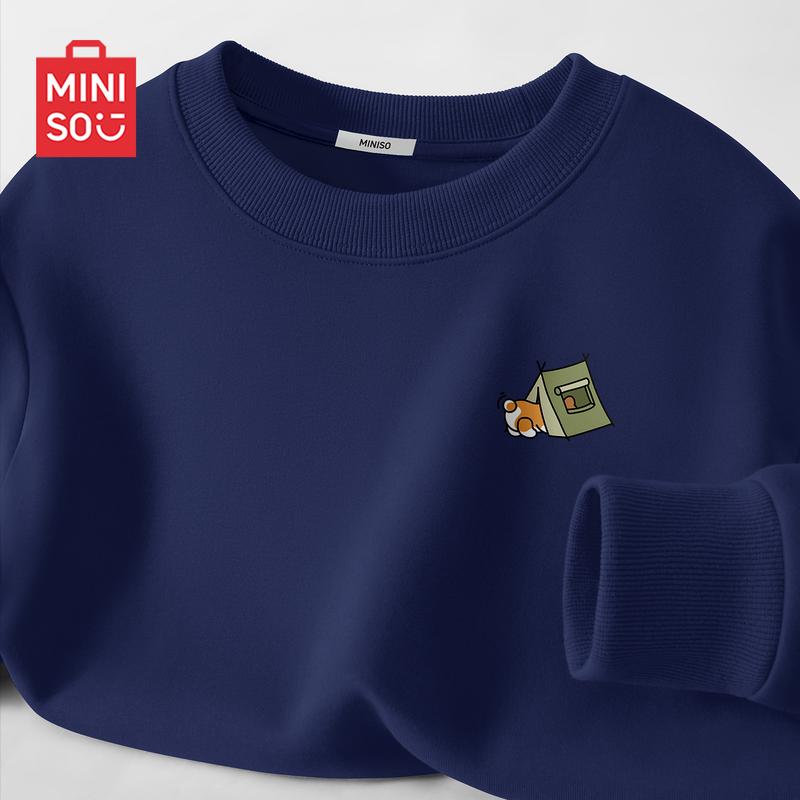 MINISO Men's 2026 Spring/Autumn Casual Pullover Sweatshirt