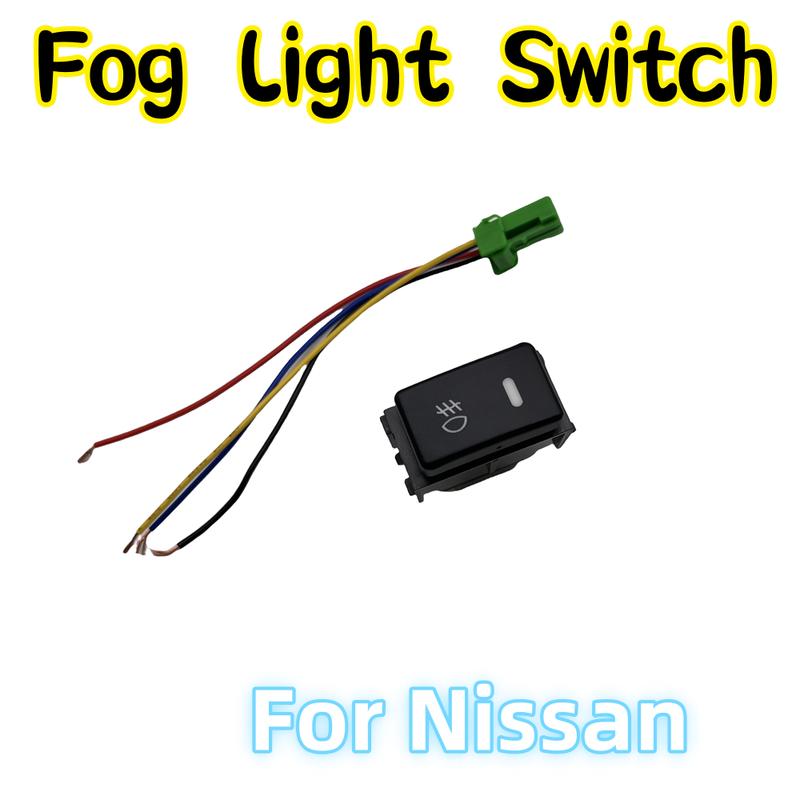 1PCS Car 4 Wires ON-OFF Button Fog Light Switch 12V For NISSAN QASHQAI X-Trail MAXIMA LIVINA GENISS FRONTIER VERSA TIIDA Murano
