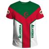 Herren Algerien Flagge 3D Druck T-Shirt Sommer Locker Freizeit Sport Kurzarm Tee