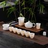 High-end Ice-based Vegetarian Jade Porcelain Handmade Teapot Light Luxury Business Gift-giving Dehua White Porcelain Unglazed Tea Maker