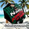 Custom Name Personalized Demon Slayer Print Umbrella, Auto Open Close, 8‑Rib Sturdy Frame, Commute Camping Hiking Use, Birthday Gift