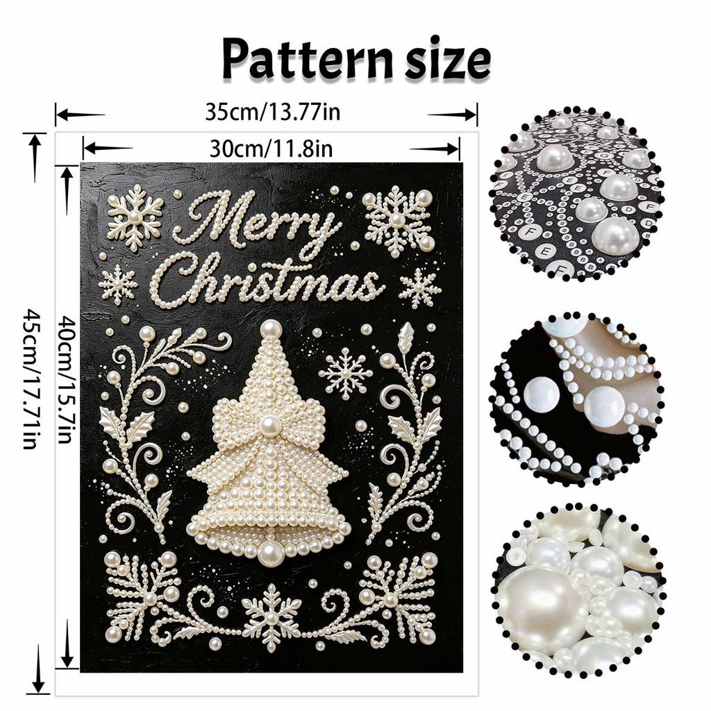 Christmas Pearl Painting Kit Handmade DIY Home Decoration Painting Merry Christmas Tree Snowflake Bell Art Ornament Gift Idea