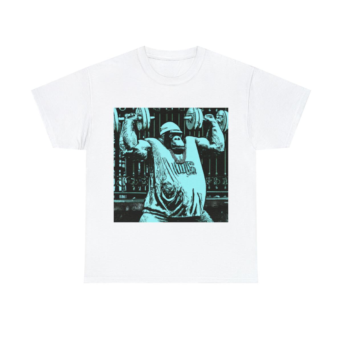 Weightlifting Bodybuilding T Shirt Unisex Adult Gorilla Art Tee Gym World Retro S разноцветный