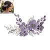 Crystal Flower Hairpiece With Rhinestone Design Wedding Bridal Jewelry Accessories For Woman