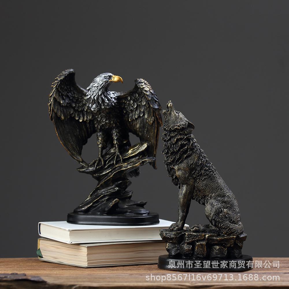 Bronze Resin Eagle Collectible Decorative Eagle Statue Home Decor Office Decor Statue, Art Decor Ornament, Birthday Holiday Gift