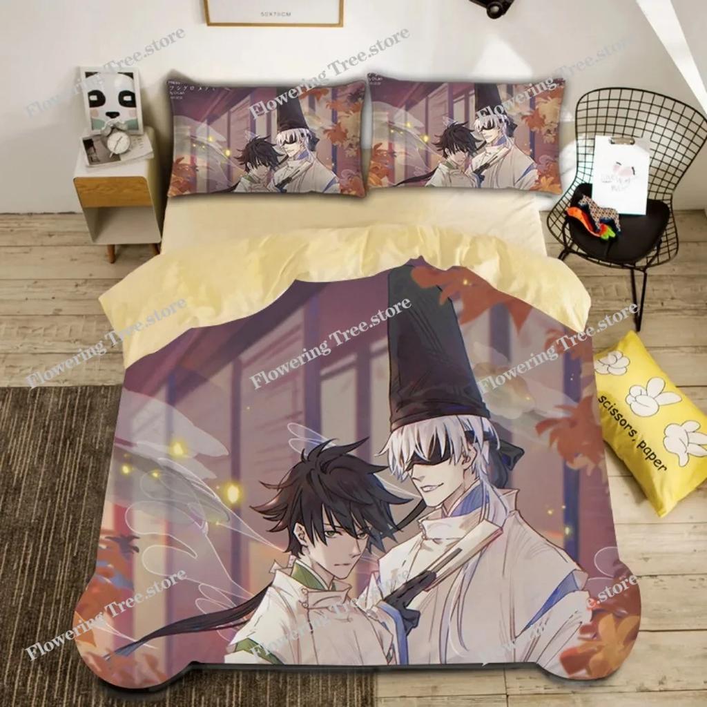 3D Anime Satoru Gojo Quilt Cover Japan Famous Anime Duvet Cover Sets Boys 3D Printed Quilt Cover Sukuna Bedroom Decoration