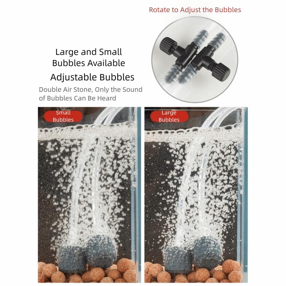 New 2 Hole Aquarium Air Pump Low Noise Ultra Silent Air Pump for Fish Tanks USB Silent Operation Oxygen Pump for Fish Tank