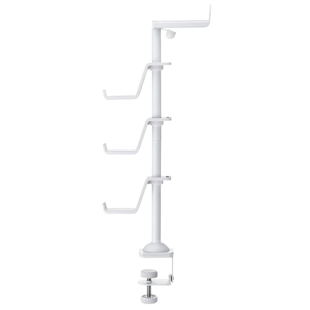 SANWA SUPPLY Game Controller Stand with Clamp (With Headphone Holder/White) JY-STN2W