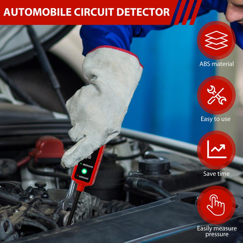Car Circuit Tester Portable Automotive Electrical Testing Tool Multi-function Power Circuit Probe Tester for Continuity Polarity