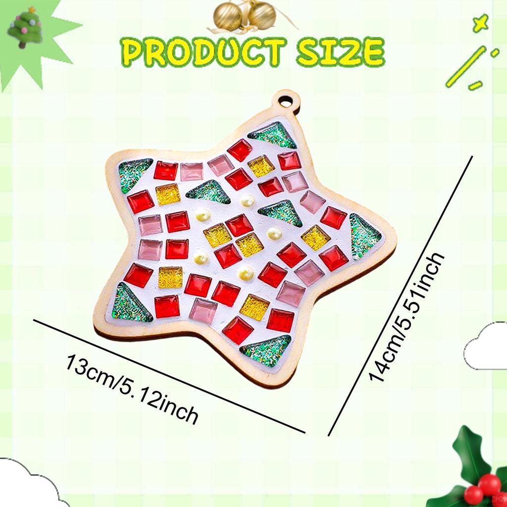 Mosaic Coaster Craft Decor Christmas Gift Make Your Own Mixed Color