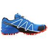 SALOMON Speedcross 4 Comfortable Slip-Resistant Durable Low-Top Hiking Shoes Men Hiking Shoes Blue Red 383132