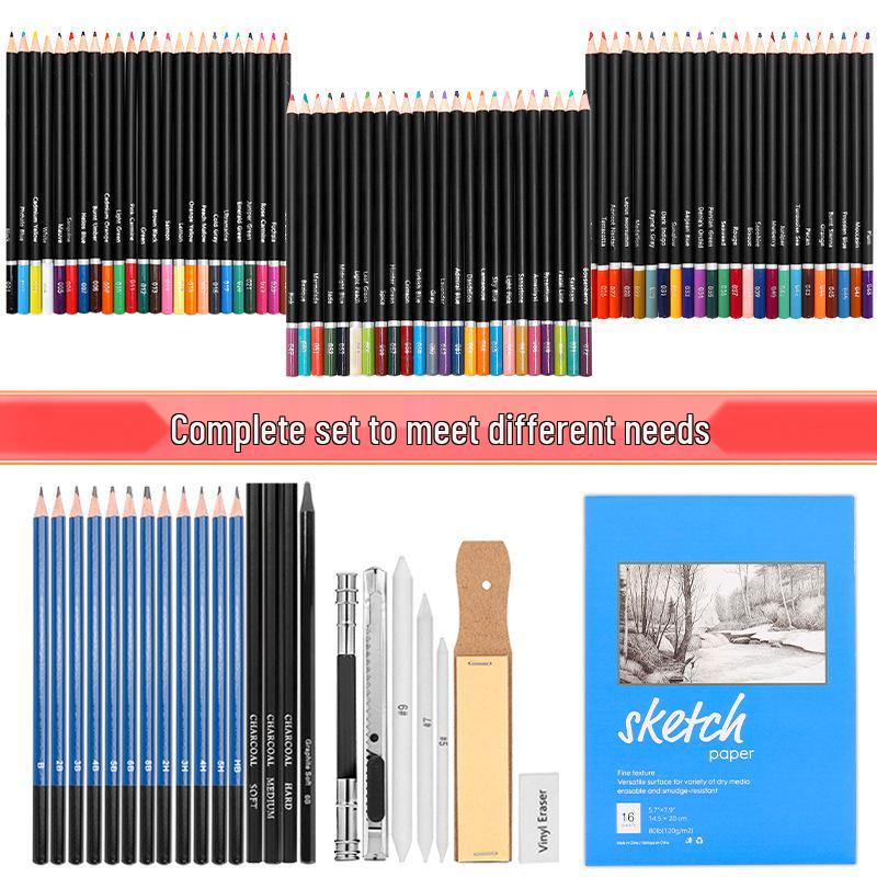 96-Piece Professional Sketch & Drawing Colored Pencil Set for Fine Art Supplies