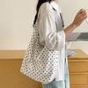 Korean 2025 New Wave Dot Commuter Bag Tote Large Capacity Girl's Artistic Style One Shoulder Underarm