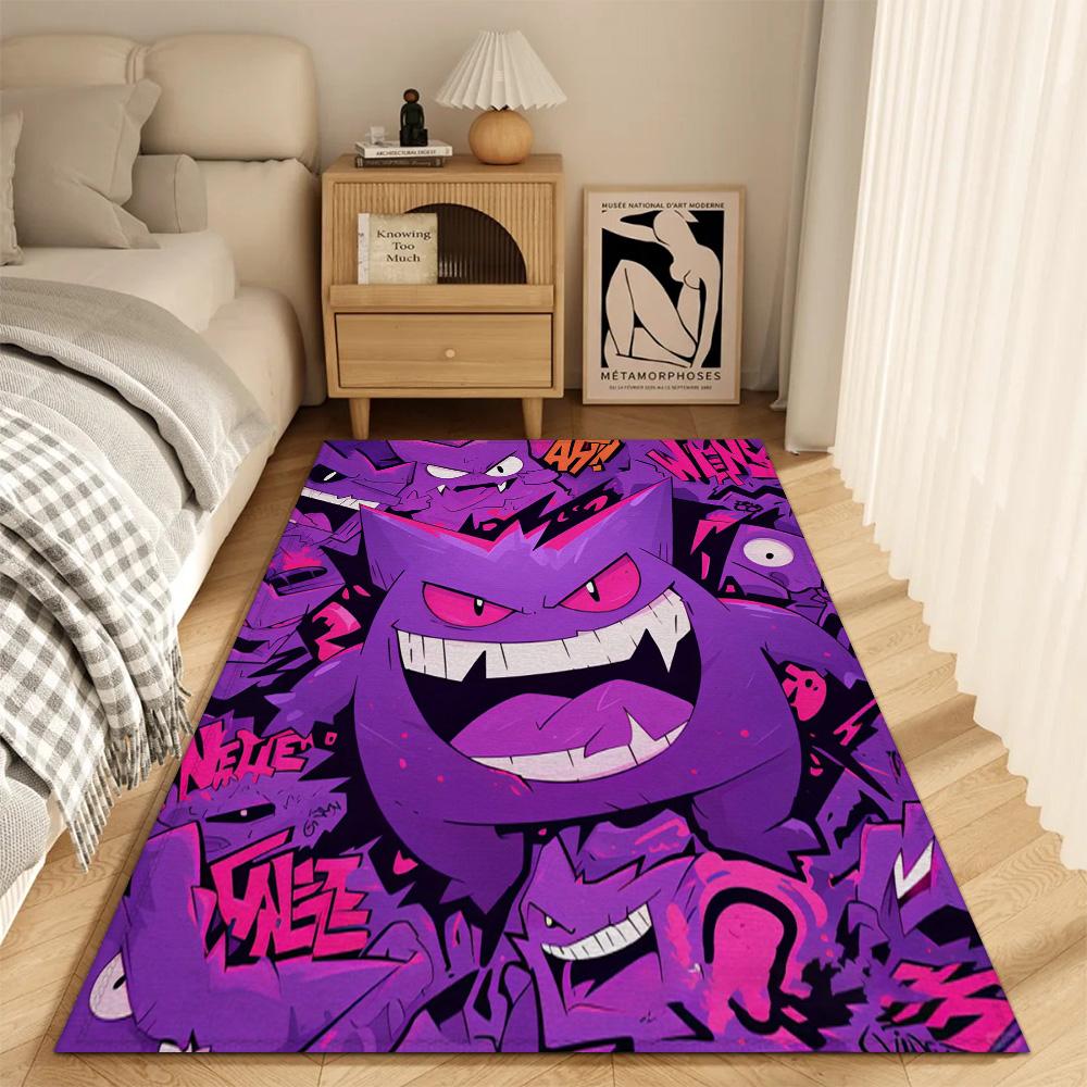Fashion Entrance Mat Living Room P-Pokemon Rugs Decoration G-gengar Washable Non-slip Kitchen Rug Floor Mats Balcony Carpet Door