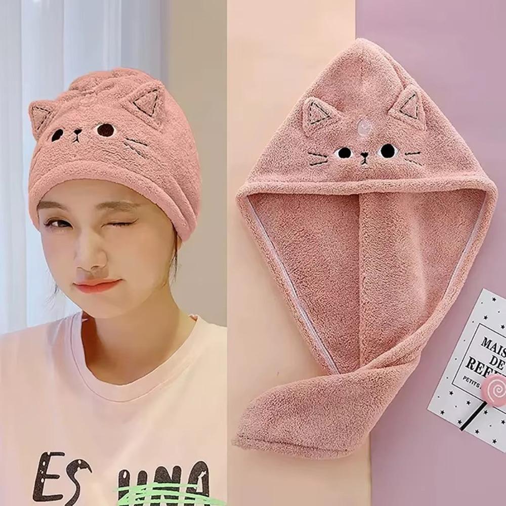 Portable Hair Cap Coral Fleece Quick Dry Hat High Quality Hair Towel